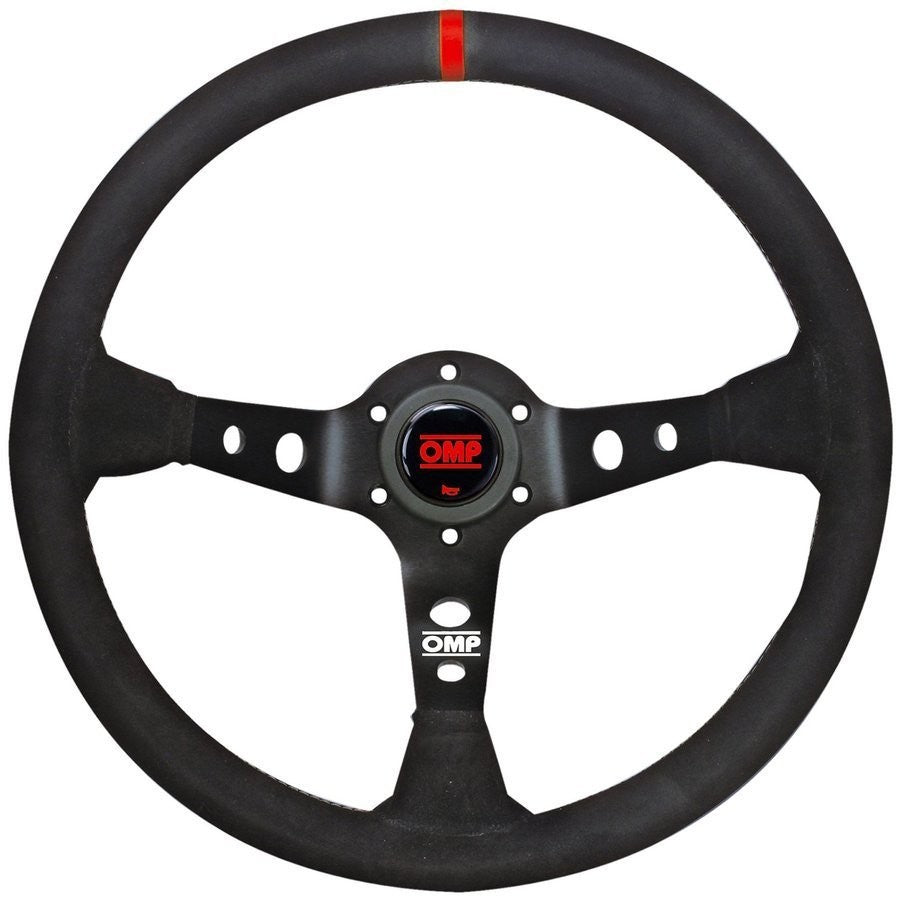 VOLANTE OMP CORSICA ANTE 350MM BRAZOS NEGRO -DETALLE ROJO - OMP original VRM Motorsports imagen 1