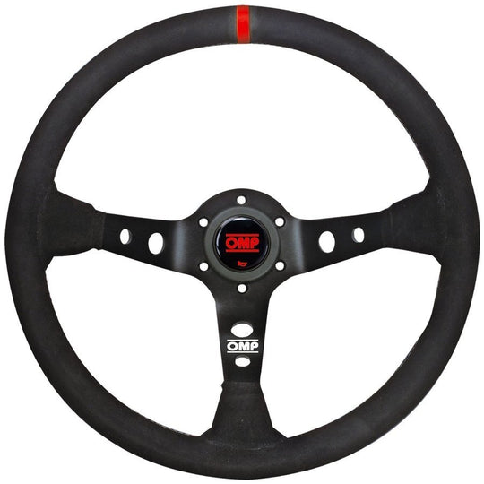 VOLANTE OMP CORSICA ANTE 350MM BRAZOS NEGRO -DETALLE ROJO - OMP original VRM Motorsports imagen 1