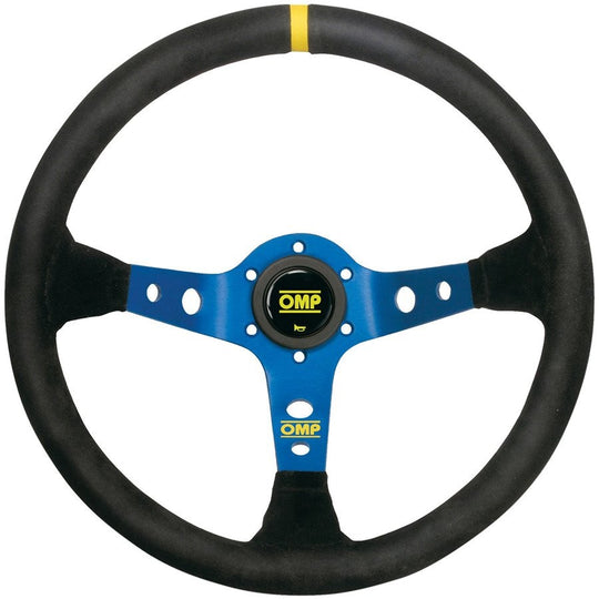 VOLANTE OMP CORSICA ANTE 350MM NEGRO BRAZOS AZUL - OMP original VRM Motorsports imagen 1