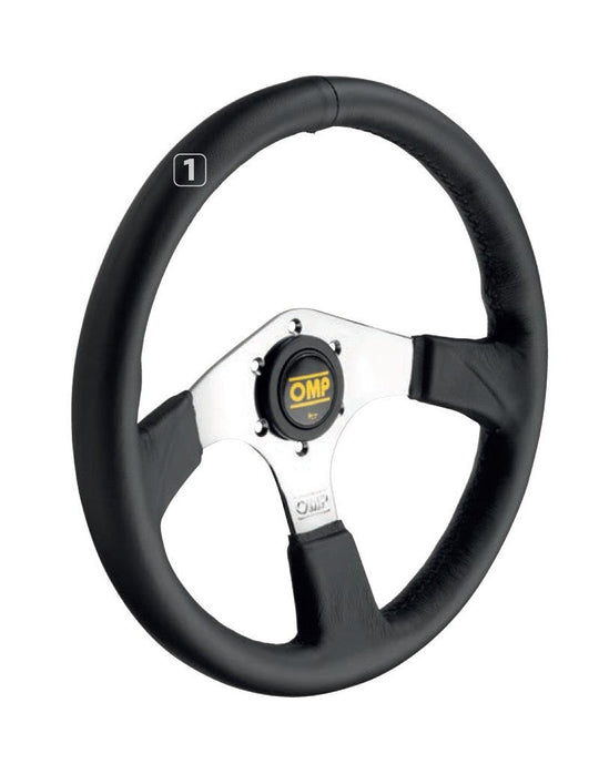 VOLANTE OMP ASSO PIEL 350MM BRAZOS CROMO OMP RACING | VRM Motorsports