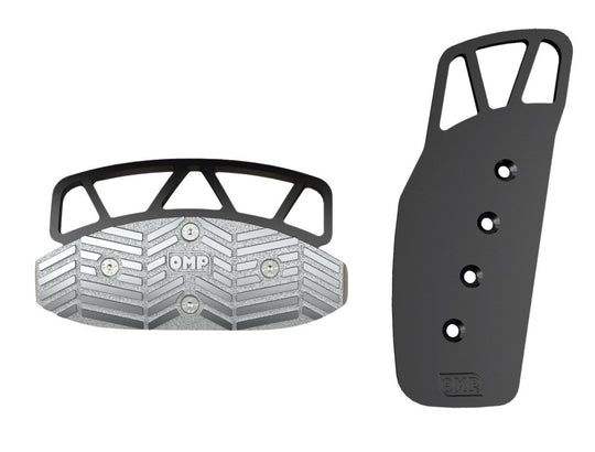 JUEGO 2 PEDALES OMP ALUMINIO ANODIZADO NEGRO COCHE AUTOMATICO OMP RACING | VRM Motorsports