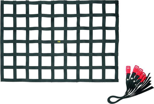 RED VENTANILLA OMP DE NYLON 60CMX60CM NEGRO - OMP original VRM Motorsports imagen 1