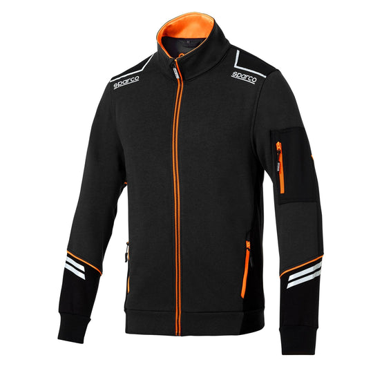 CHAQUETA SPARCO CON CREMALLERA TECH TALLA XXL NEGRO/NARANJA