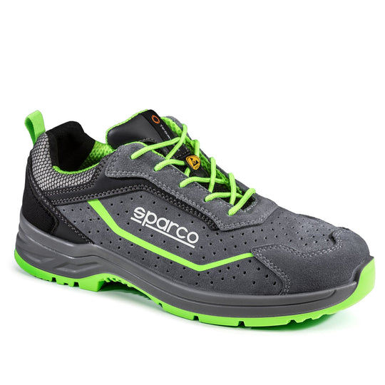 Zapato Seguridad Sparco Indy Felix S1P Esd Talla 38 Gris/Verde Fluor - Sparco original VRM Motorsports imagen 1