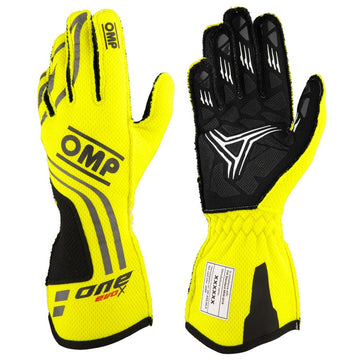 GUANTES OMP ONE EVO-X MY24 FIA 8856-2018 AMARILLO FLUO TALLA S - OMP original VRM Motorsports imagen 1