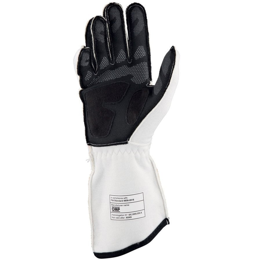 GUANTES OMP TECNICA FIA 8856-2018 BLANCO TALLA XS - OMP original VRM Motorsports imagen 2