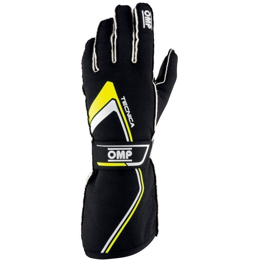 GUANTES OMP TECNICA FIA 8856-2018 NEGRO / AMARILLO FLUO TALLA XS - OMP original VRM Motorsports imagen 1