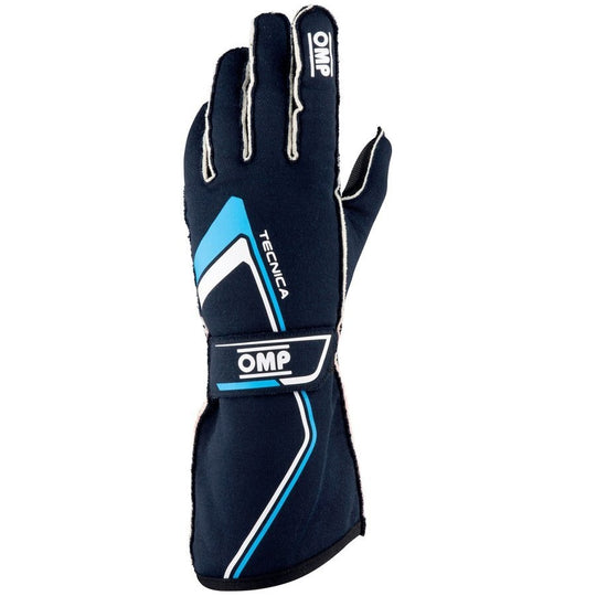GUANTES OMP TECNICA FIA 8856-2018 AZUL MARINO / CIAN TALLA S - OMP original VRM Motorsports imagen 1