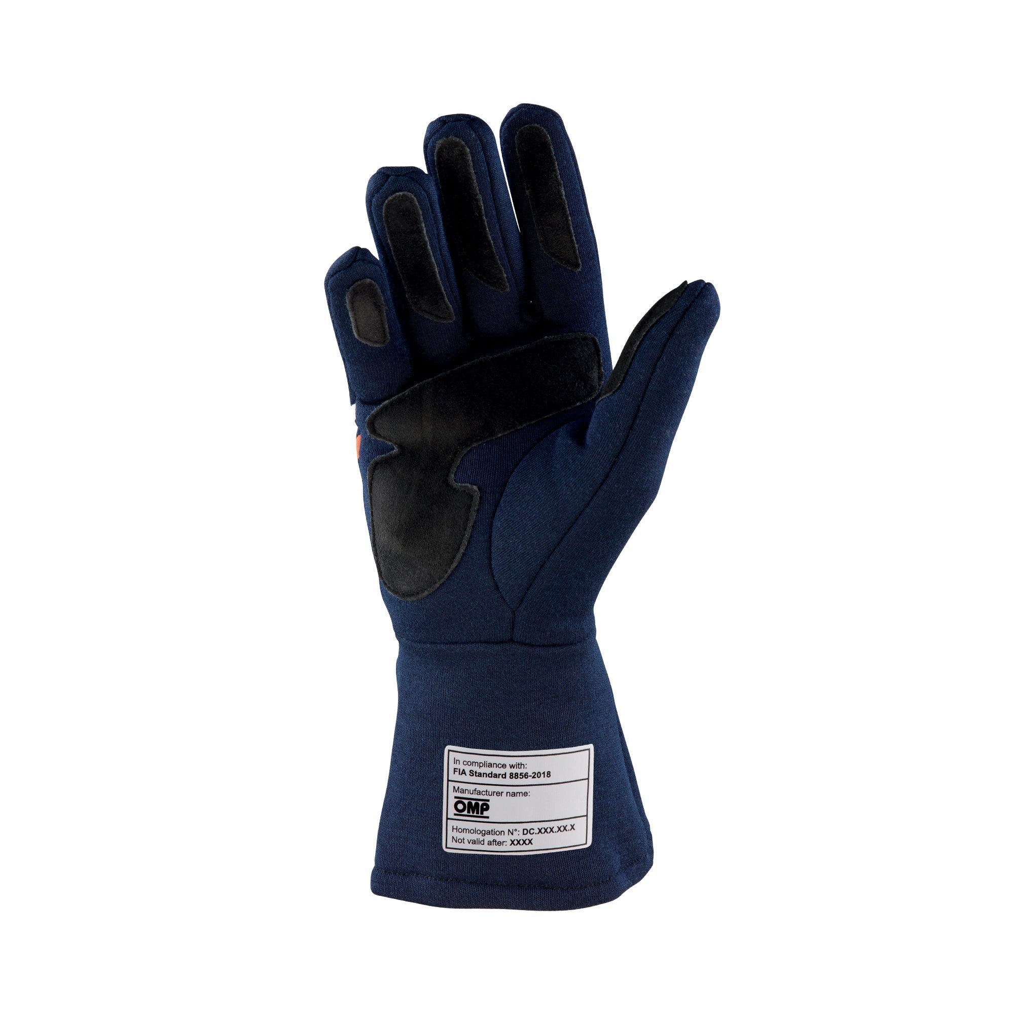 GUANTES OMP DIJON FIA 8856-2018 AZUL MARINO / NARANJA FLUO TALLA S - OMP original VRM Motorsports imagen 1