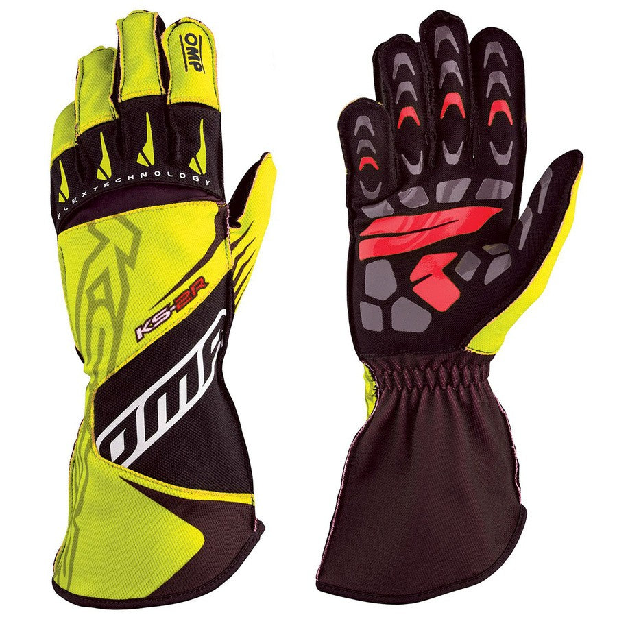 GUANTES OMP KART KS-2R AMARILLO/NEGRO TALLA XL - OMP original VRM Motorsports imagen 1