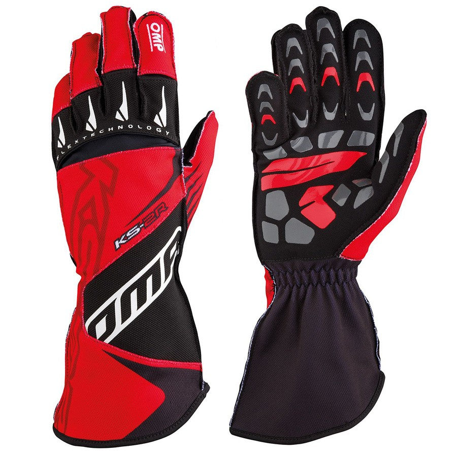 GUANTES OMP KART KS-2R ROJO/NEGRO TALLA 4 (NIÑOS) - OMP original VRM Motorsports imagen 1