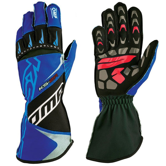 GUANTES OMP KART KS-2R AZUL / BLANCO / CIAN TALLA 4 (NIÑOS) - OMP original VRM Motorsports imagen 1
