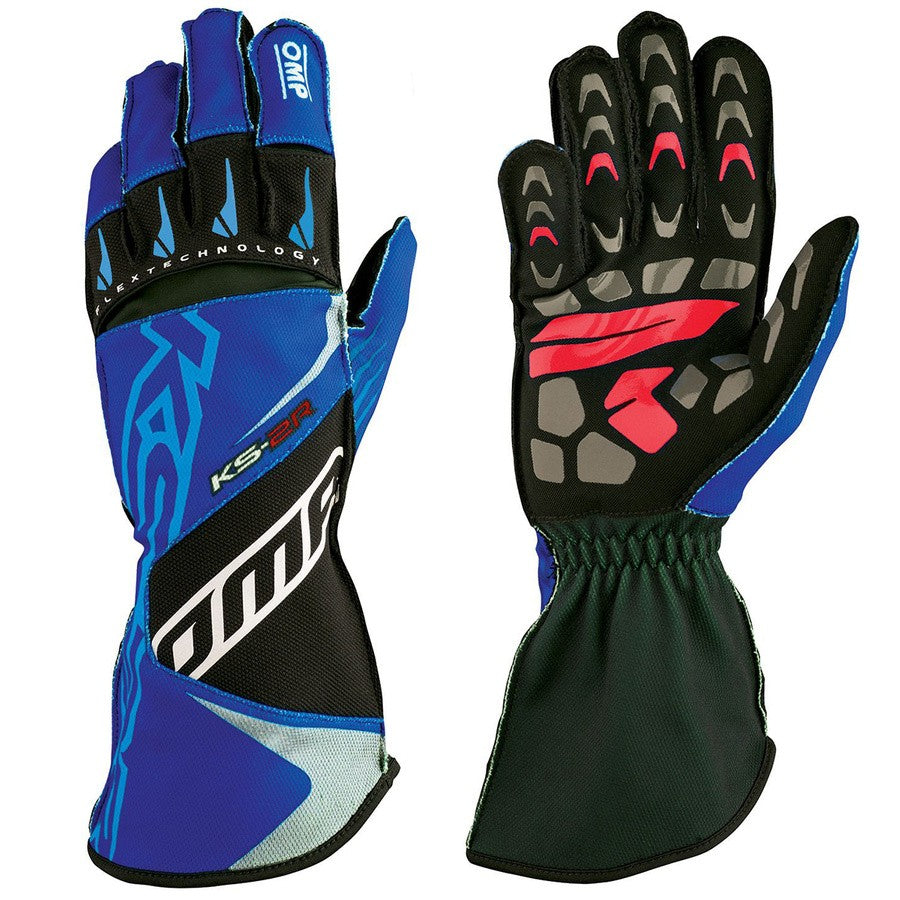 GUANTES OMP KART KS-2R AZUL / BLANCO / CIAN TALLA XL - OMP original VRM Motorsports imagen 1