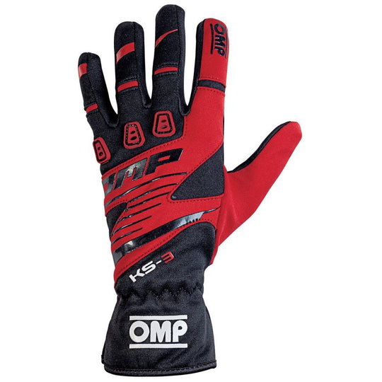 GUANTES OMP KART KS-3 ROJO/NEGRO TALLA XL - OMP original VRM Motorsports imagen 1