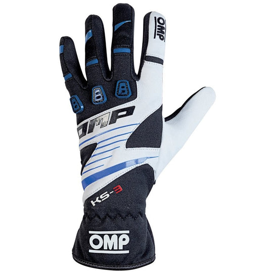 GUANTES OMP KART KS-3 NEGRO/AZUL/BLANCO (GUANTES) TALLA 6 (NIÑOS) - OMP original VRM Motorsports imagen 1