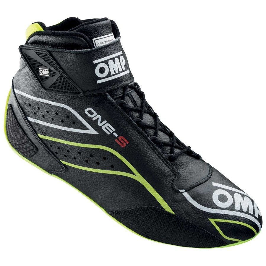 ZAPATILLAS OMP ONE-S FIA 8856-2018 NEGRO / AMARILLO FLUO TALLA 42 - OMP original VRM Motorsports imagen 1