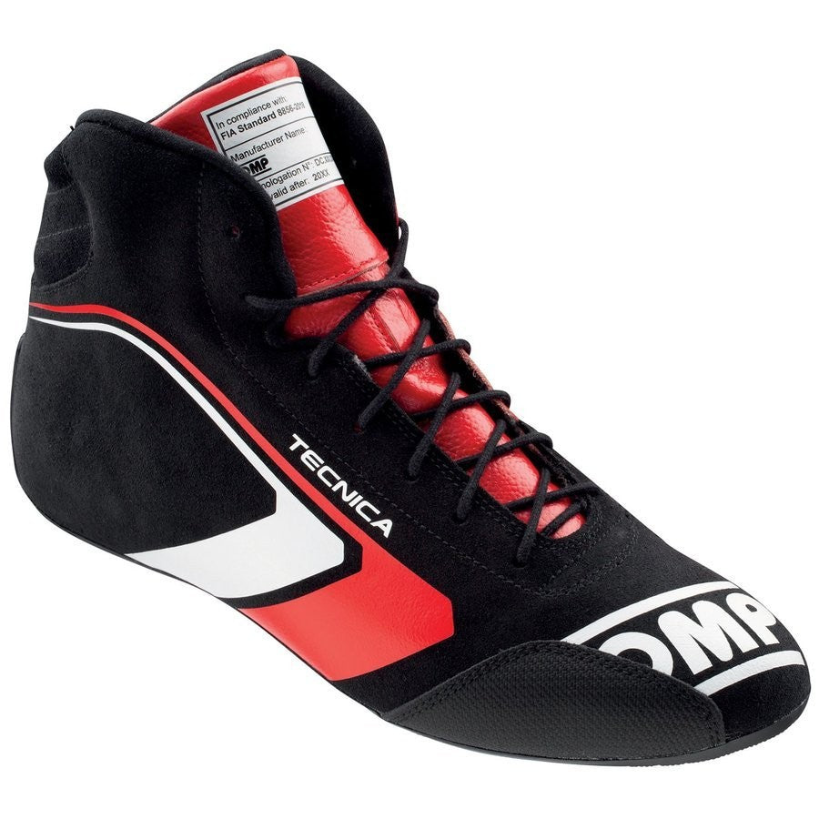 ZAPATILLAS OMP TECNICA FIA 8856-2018 NEGRO/ROJO TALLA 47 - OMP original VRM Motorsports imagen 1