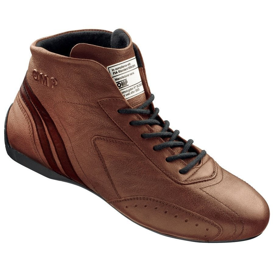 BOTINES OMP CARRERA FIA 8856-2018 PIEL MARRÓN TALLA 42 - OMP original VRM Motorsports imagen 1