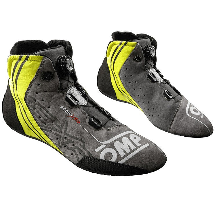 ZAPATILLAS OMP KART KS-X FIA 8877-2022 NEGRO/GRIS/AMARILLO FLUO TALLA 34 - OMP original VRM Motorsports imagen 1