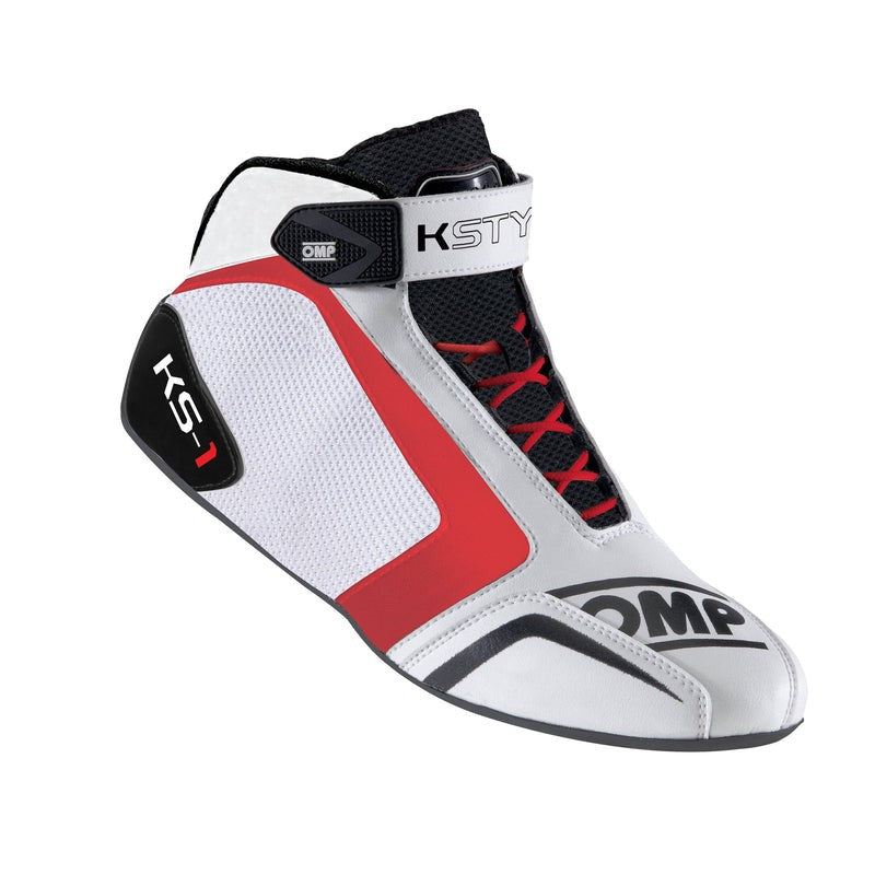 ZAPATILLAS OMP KART KS-1 BLANCO/NEGRO/ROJO TALLA 47 - OMP original VRM Motorsports imagen 1