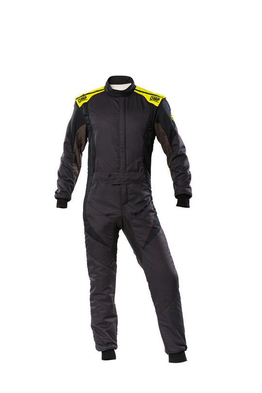 TRAJE DE CARRERAS FIRST EVO FIA 8856-2018 ANTRACITA / AMARILLO FLUO TALLA 52 OMP RACING | VRM Motorsports