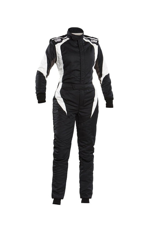 TRAJE DE CARRERAS FIRST ELLE FEMENINO FIA 8856-2018 NEGRO/BLANCO TALLA 40 OMP RACING | VRM Motorsports
