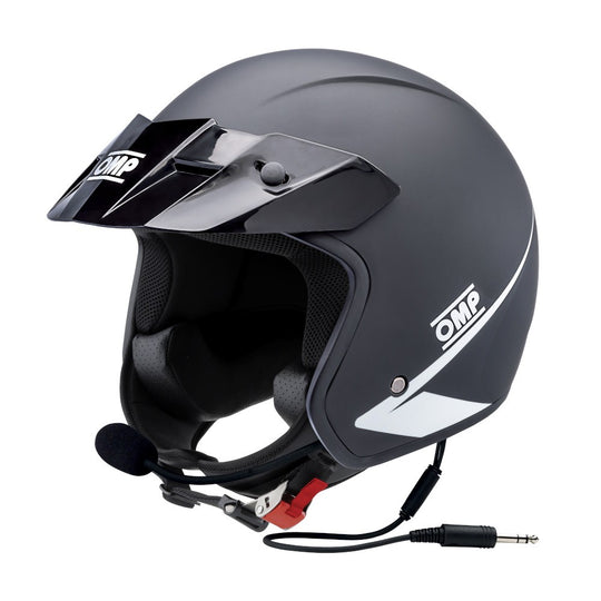 CASCO OMP STAR CON INTECOMUNICADOR ECE 22.06 NEGRO MATE TALLA M - OMP original VRM Motorsports imagen 1