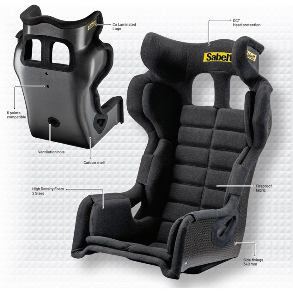 Sparco Asiento GT Pro Fia8862-2009 Talla M Fibra De Carbono(Solo Circuito) - Sparco original VRM Motorsports imagen 4