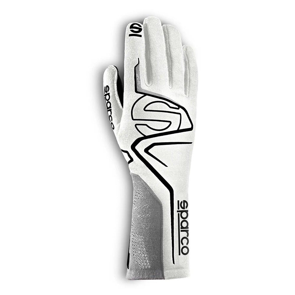 Sparco Guantes Lap FIA 8856-2018 Talla 09 Blanco/Negro - Sparco original VRM Motorsports imagen 1