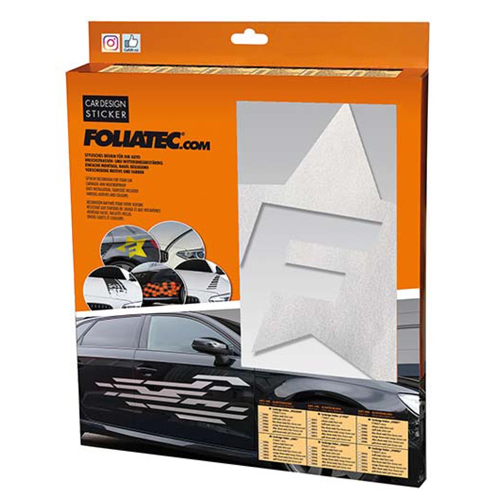 Foliatec Vinilo Decorativo Para Coche Diseéo F-Star Plata - Foliatec original VRM Motorsports