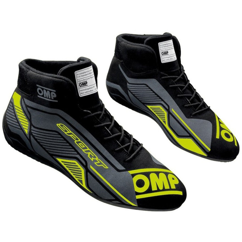 ZAPATILLAS OMP SPORT FIA 8856-2018 NEGRO/AMARILLO FLUO TALLA 46 - OMP original VRM Motorsports imagen 2