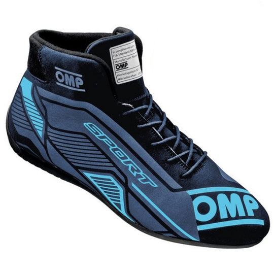 ZAPATILLAS OMP SPORT FIA 8856-2018 NEGRO/CIAN TALLA 39 - OMP original VRM Motorsports imagen 1
