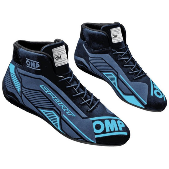 ZAPATILLAS OMP SPORT FIA 8856-2018 NEGRO/CIAN TALLA 37 - OMP original VRM Motorsports imagen 2