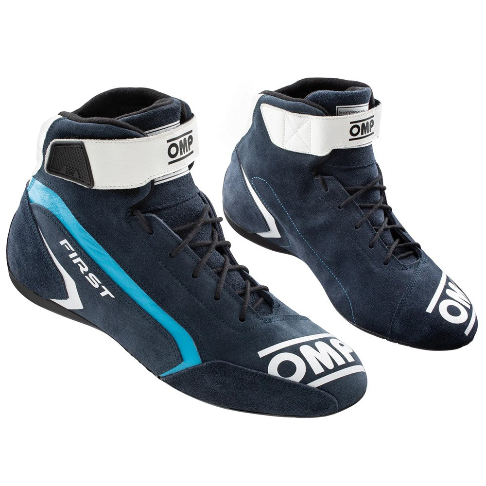 ZAPATILLAS OMP FIRST FIA 8856-2018 AZUL / BLANCO / CIAN TALLA 44 - OMP original VRM Motorsports imagen 1