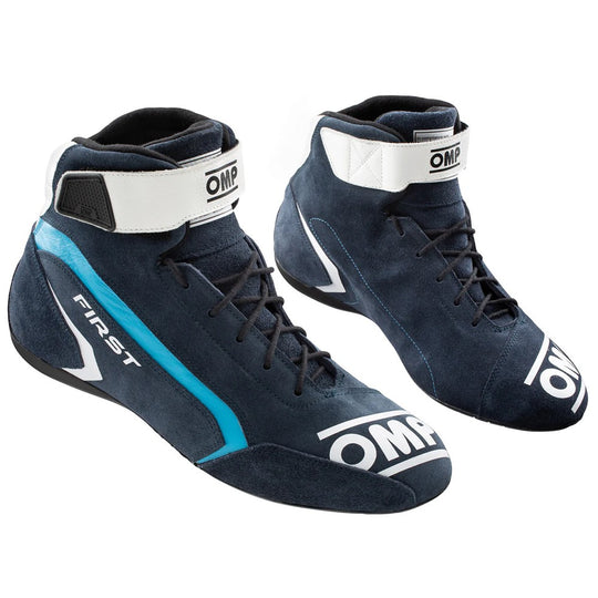 ZAPATILLAS OMP FIRST FIA 8856-2018 AZUL / BLANCO / CIAN TALLA 44 - OMP original VRM Motorsports imagen 1