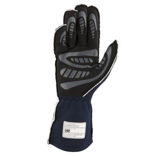 GUANTES OMP FIRST FIA 8856-2018 AZUL MARINO / NARANJA FLUO TALLA XL - OMP original VRM Motorsports imagen 3