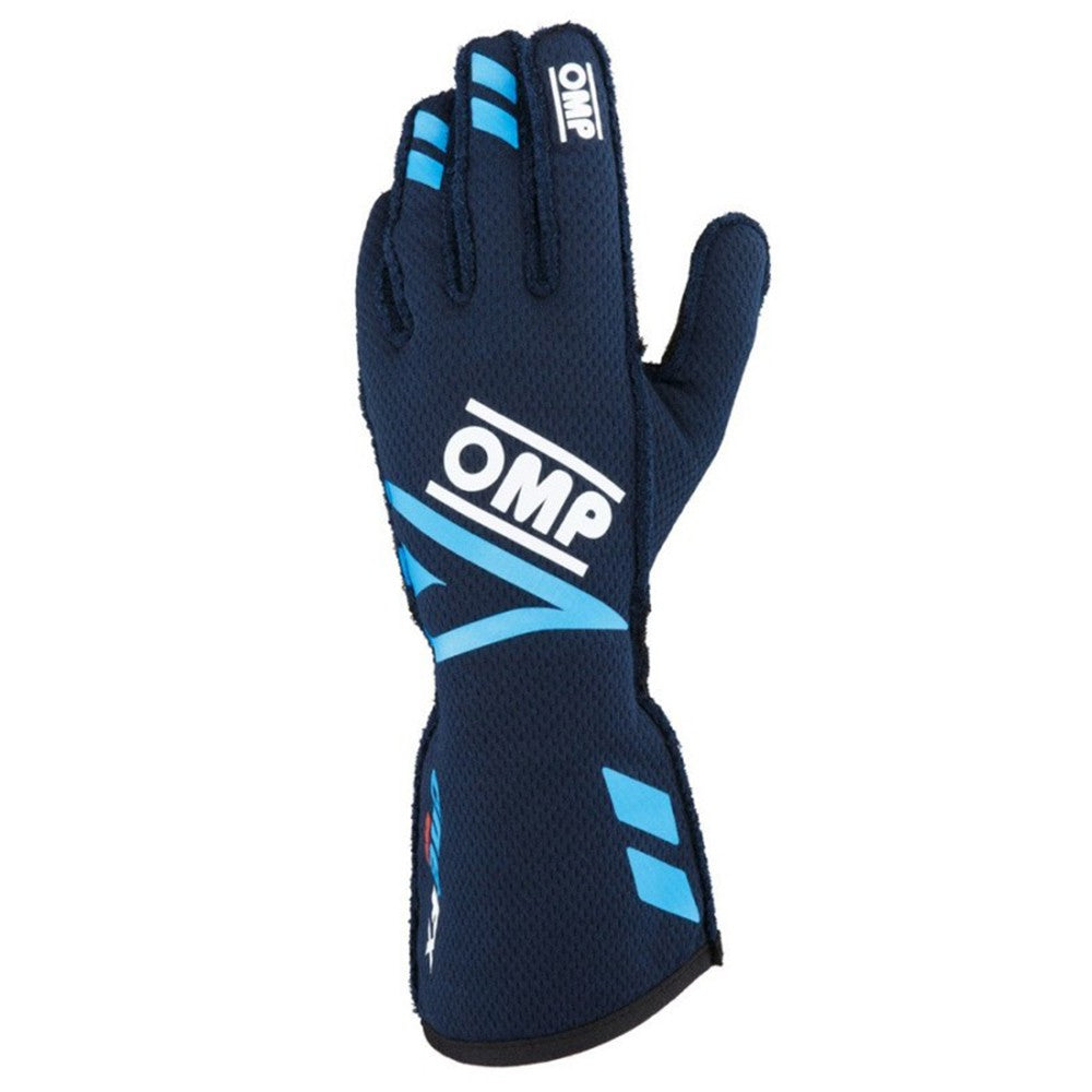 GUANTES OMP ONE EVO FX FIA 8856-2018 AZUL MARINO/CIAN TALLA M - OMP original VRM Motorsports imagen 1