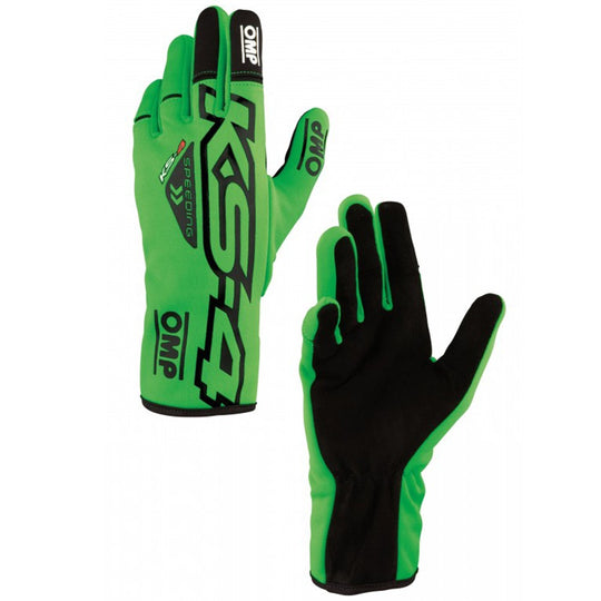 GUANTES OMP KART KS-4 VERDE FLUO / NEGRO TALLA 6 (NIÑOS) - OMP original VRM Motorsports imagen 1