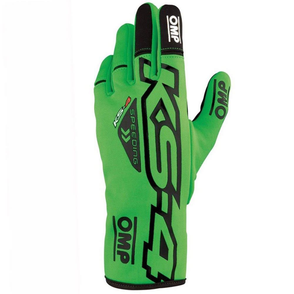 GUANTES OMP KART KS-4 VERDE FLUO / NEGRO TALLA 4 (NIÑOS) - OMP original VRM Motorsports imagen 2