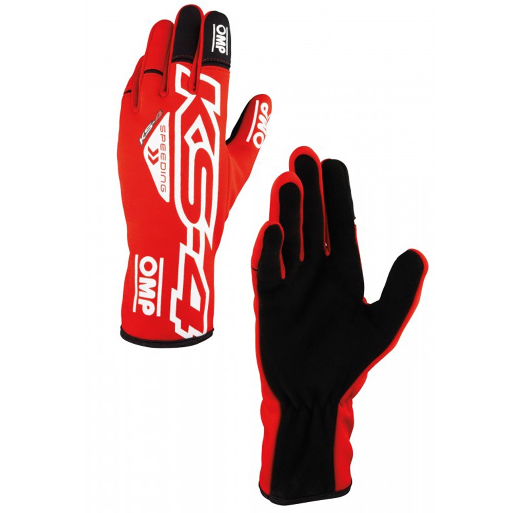 GUANTES OMP KART KS-4 ROJO/BLANCO TALLA 6 (NIÑOS) - OMP original VRM Motorsports imagen 1