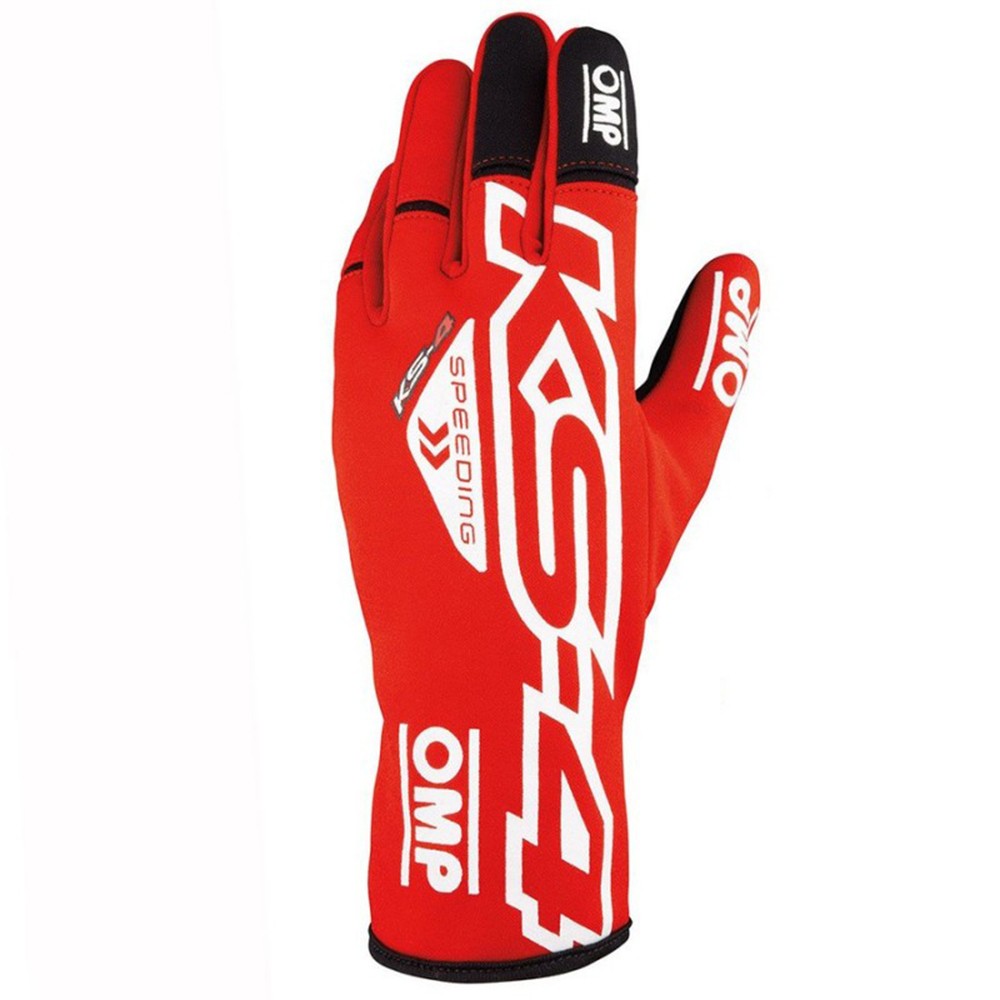 GUANTES OMP KART KS-4 ROJO/BLANCO TALLA 6 (NIÑOS) - OMP original VRM Motorsports imagen 2