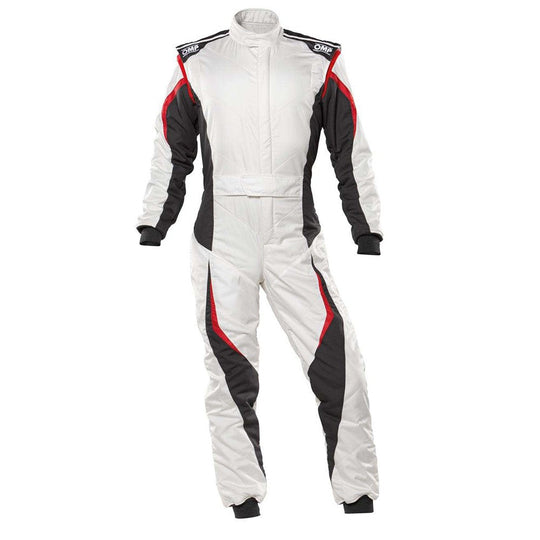 TRAJE DE CARRERAS TECNICA EVO FIA 8856-2018 BLANCO / ANTRACITA TALLA 50 OMP RACING | VRM Motorsports