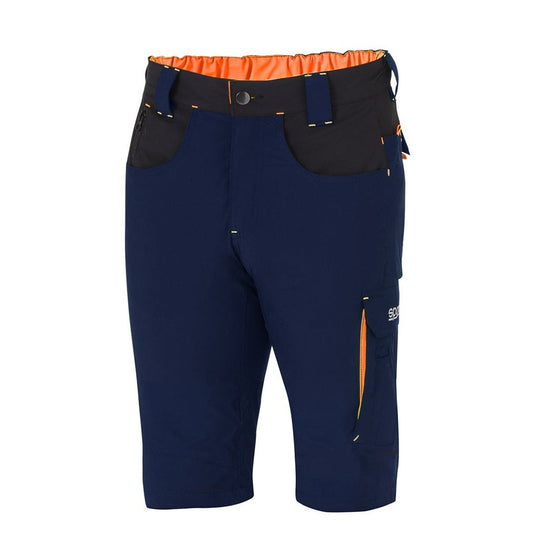 PANTALON SPARCO CORTO LIGHT TECH TALLA L AZUL MARINO/NARANJA