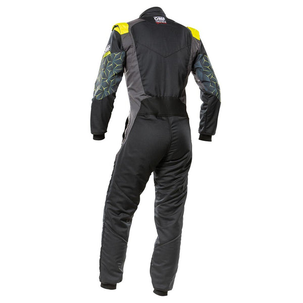 FIA 8856-2018 HYBRID TECHNICAL RACING SUIT BLACK / FLUORESCENT YELLOW SIZE 60