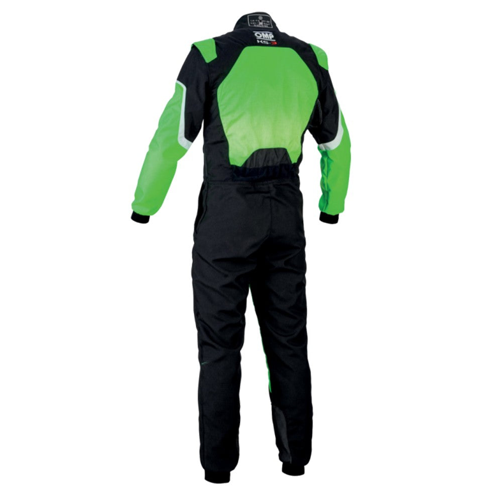 OMP TRAJE DE CARRERAS KS-3 KART NEGRO / VERDE FLUO TALLA 52 - OMP original VRM Motorsports imagen 2