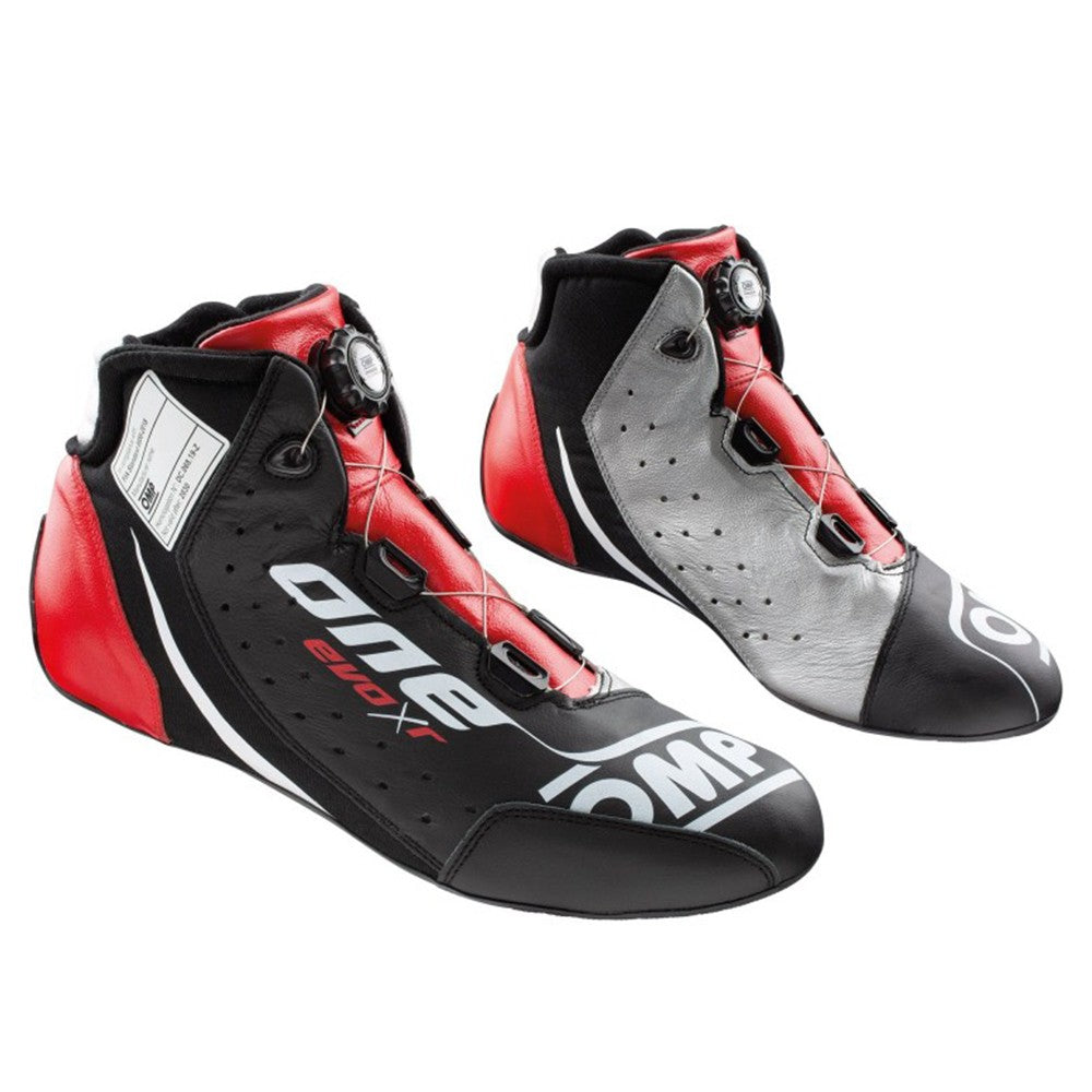 ZAPATILLAS OMP ONE EVO X R FIA 8856-2018 NEGRO/PLATA/ROJO TALLA 45 - OMP original VRM Motorsports imagen 1