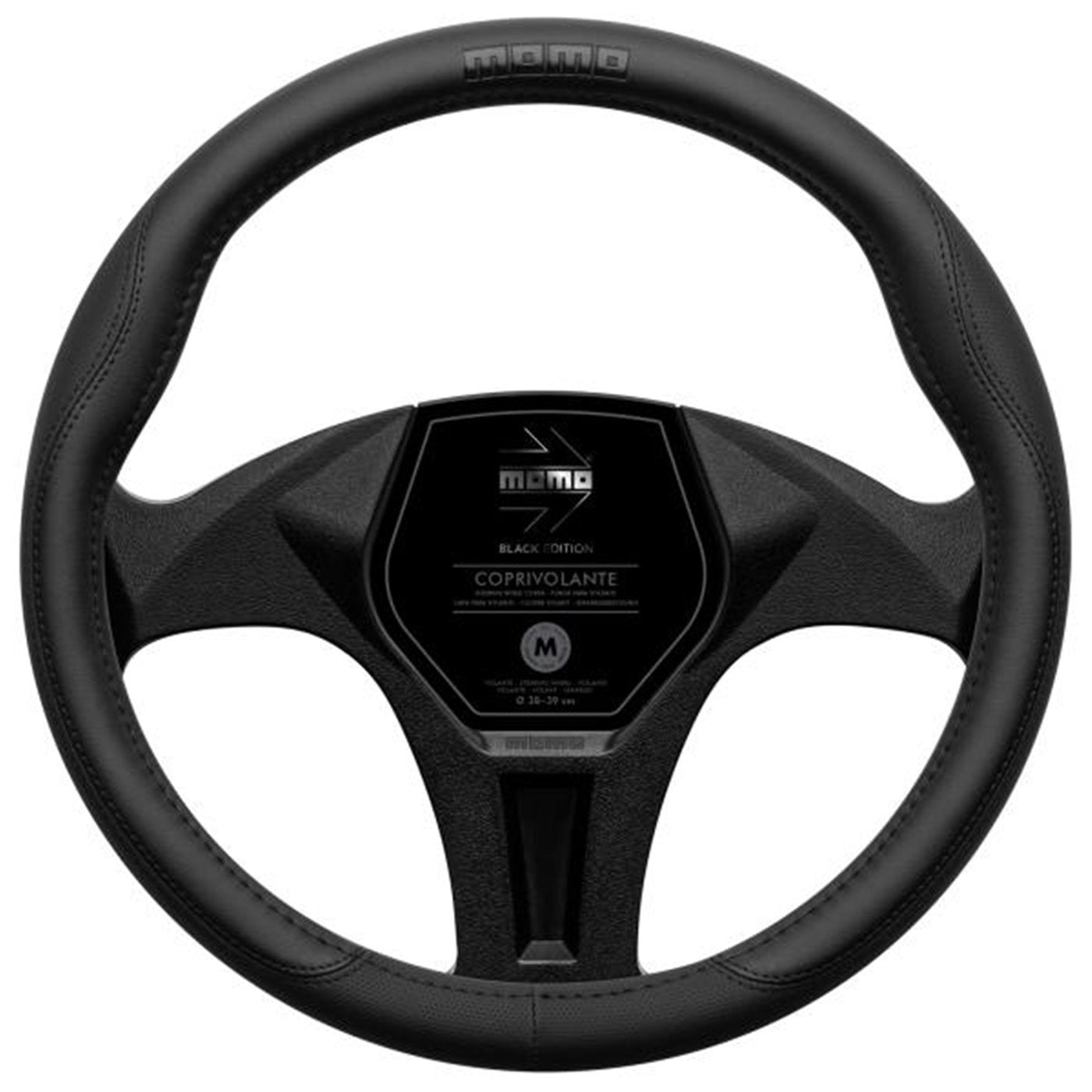 FUNDA VOLANTE MOMO COMFORT BLK EDITION M 38-39CM MOMO | VRM Motorsports