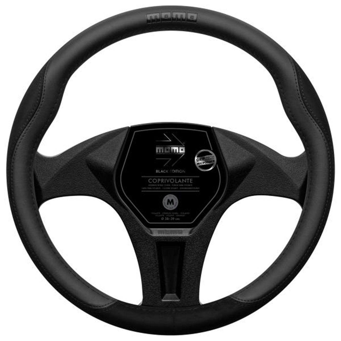 FUNDA VOLANTE MOMO COMFORT MICR. BLK EDITION M 38-39CM MOMO | VRM Motorsports