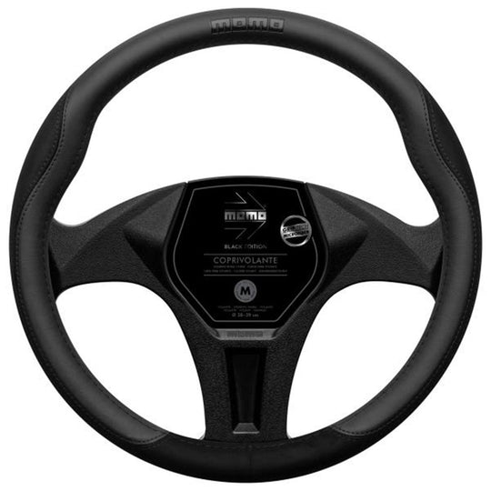 FUNDA VOLANTE MOMO COMFORT MICR. BLK EDITION M 38-39CM MOMO | VRM Motorsports