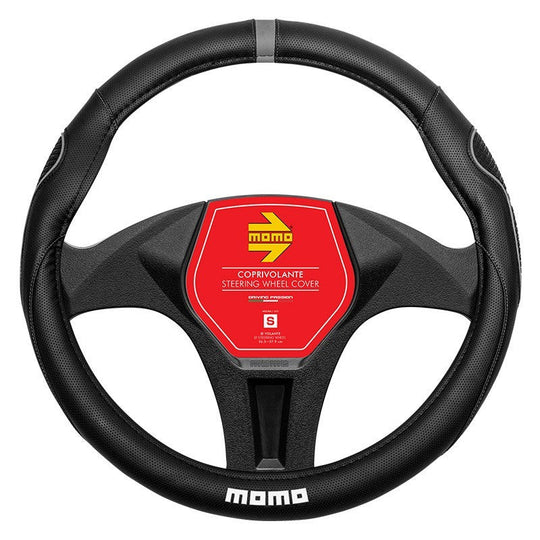 FUNDA VOLANTE MOMO SUPERGRIP UNIVERSAL NEGRO Y GRIS 38-39CM MOMO | VRM Motorsports
